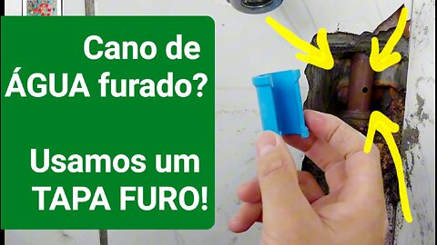 Como consertar cano de água furado? Usamos TAPA FURO. Muito fácil e simples para arrumar cano furado