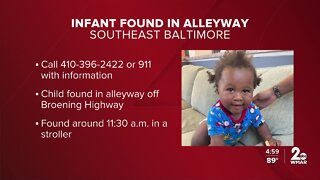 Infant dropped off at police station after being found alone in Baltimore alley