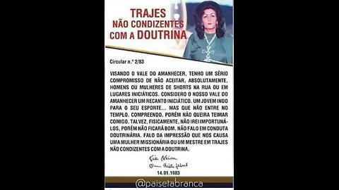 Tia Neiva explica porque médiuns do Vale do amanhecer devem evitar o álcool.