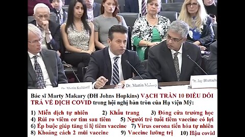 Bs ĐH Johns Hopkins Vạch trần 10 điều dối trá về dịch covid tại ủy ban của QH Mỹ