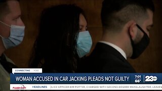 Woman accused in car jacking pleads not guilty