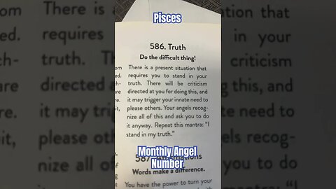 Pisces Angel Number 586#pisces tarot#Angel numbers