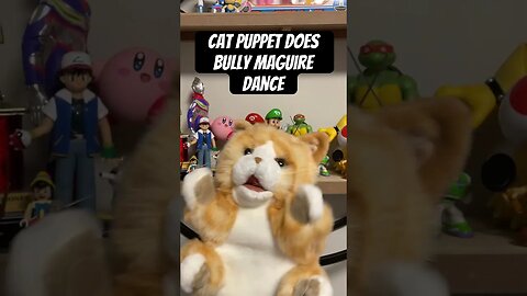 Cat puppet does bully maguire dance #funny #meme #bullymaguire