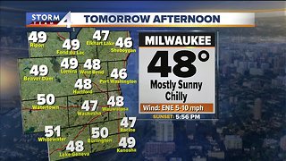 Mostly sunny and cool Wednesday