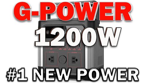 G-POWER 1200W Portable Power Station 974.4Wh Solar Generator LifePO4 For Outdoors, Camping, off-grid