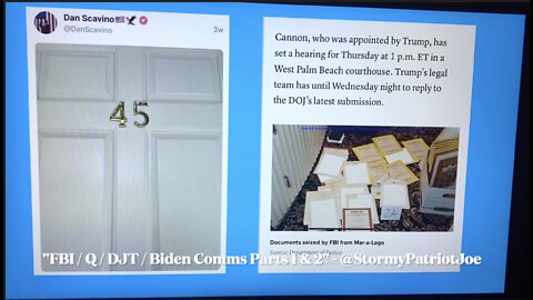 "FBI / Q / DJT / Biden Comms Parts 1 & 2" - @StormyPatriotJoe