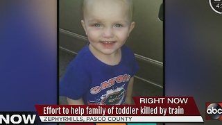 Friends, family mourn toddler killed by train