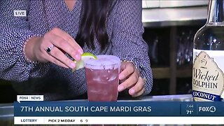 Mardi Gras trolley event at Big Blue Brewing