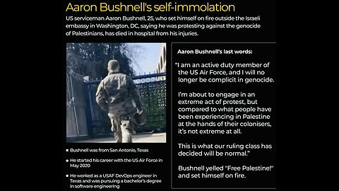 U.S. Veterans reflect upon soldier, Aaron Bushnell