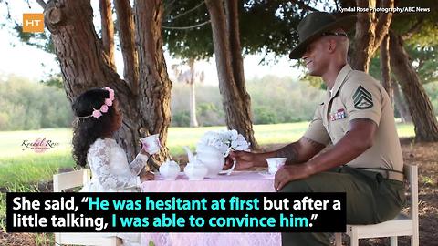 Military dad shows softer side, has tea party with daughter | Hot Topics