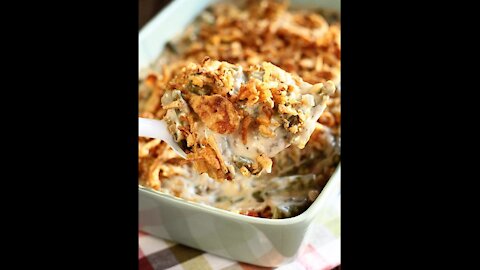 How to make the BEST green bean casserole you've ever had!!