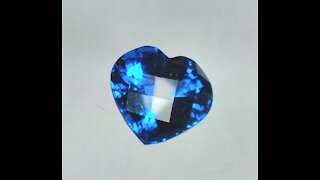 YAG Tanzanite Imitation Heart Shape Checkerboard