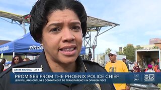 Phoenix Police Chief Jeri Williams outlines commitment to transparency