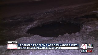 Pothole problems popping up across KC metro