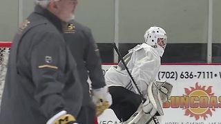 Golden Knights practice rink getting ice
