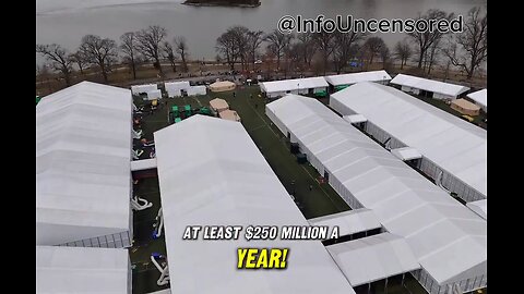 Drone Footage From Inside Randall's Island Illegal Migrant Center In New York