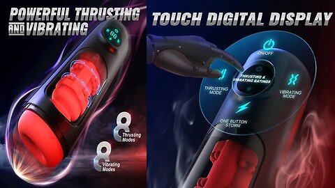 Revolutionize Your Pleasure: 2023 Male Masturbators with 8 Vibrating & Thrusting Modes + LCD Display