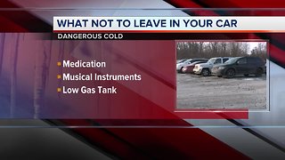 You shouldn't leave these items in your car during dangerous cold