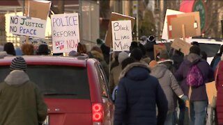 Dozens march for police reform in Wauwatosa