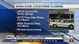 Winn Dixie locations closing