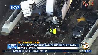 Toll booth operator killed after DUI crash