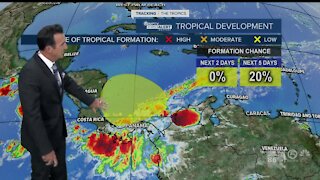 NHC watching area in southwest Caribbean Sea for tropical development