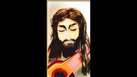 Estas Tonne, with his magic 🎸 guitar,on "Internal flight song" Time lapse drawing.