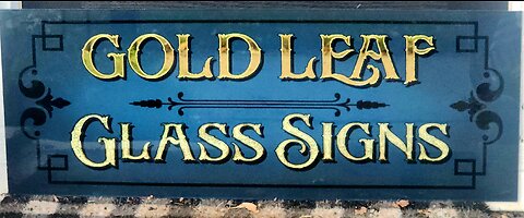 Gold Leaf Glass Sign