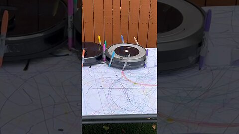 Can a Roomba create art?? #shorts #youtubeshorts #art