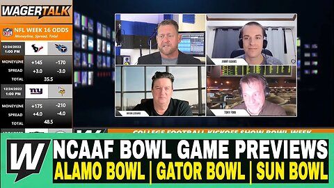 Happy Hour CFB Kickoff Show | NCAAF Bowl Game Previews | Alamo Bowl | Gator Bowl | Sun Bowl