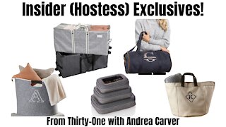 Insider (Hostess) Exclusives from Thirty-One and Andrea Carver! Fall/Winter 2021