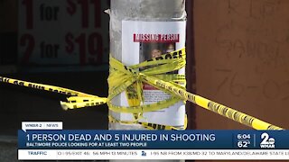 1 person dead and 5 injured in shooting