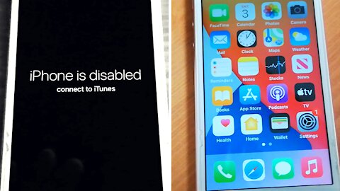 iPhone Disabled Connect To iTunes iPhone 11, X, SE, 8 Plus, 8, 7 Plus, 7, 6S, 6, 5S, 5 & Earlier.