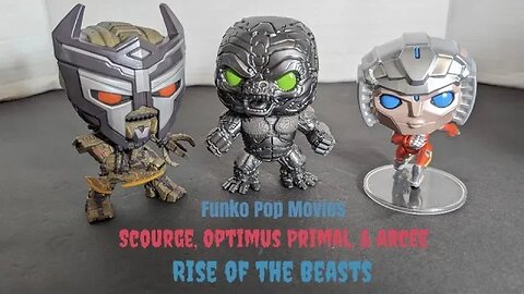 Funko Rise of the Beasts Optimus Primal #1376, Arcee #1374, & Scourge #1377 - Rodimusbill Review