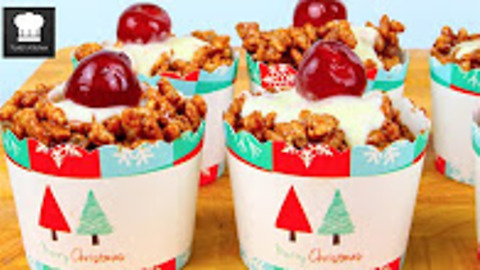 Christmas crackle cupcakes: No-bake