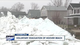 Voluntary evacuation of the Hoover Beach community due to ice shifting. Thuy Lan Nguyen gives an update.