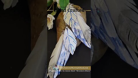 ARCHANGEL, 5 inch, leather feather earrings