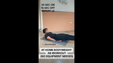 ABS😮‍💨🔥 | 4 EXERCISES (No Equipment Needed) #abs #absworkout #athome