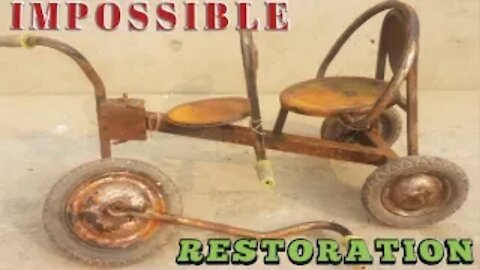 Restoration - Old Rusty Baby Tricycle