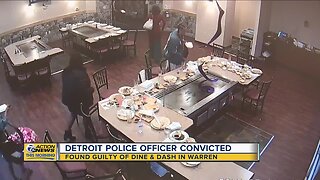 Detroit cop convicted in Warren dine-and-dash