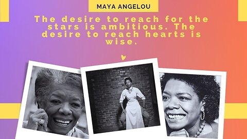 Maya Angelou reading her poem A Brave and Startling Truth