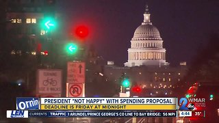 President Trump "not happy" with spending proposal