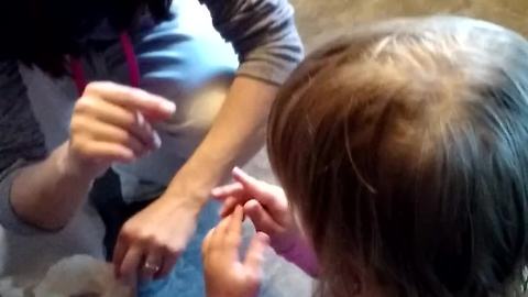 Toddler discovers the joy of chocolate