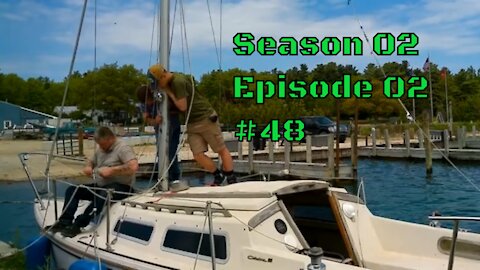 MASTSTEPPING: Lifting and Rigging The Mast on Catalina 25 || S02 E02 (#48)