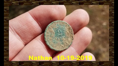 Metal Detecting - Digging a Two Cent Piece