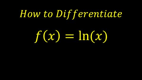 💥How to Differentiate With the Natural Logarithmic Function lnx💥 [Worked Examples] Calculus