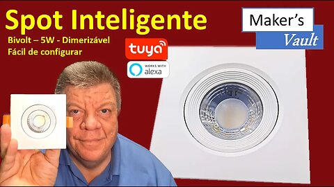 Spot Inteligente padrão Tuya: Bivolt 5W Dimerizável - Fácil de usar e configurar - Use com Alexa