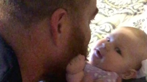 Cute Daddy, Daughter Moment Caught On Camera