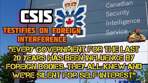 CSIS TESTIFIES | Every Government Chose To Ignore Foreign interference for Self-Interest