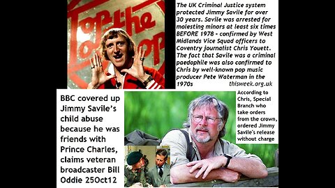 Child abuser Jimmy Savile was arrested 6 times BEFORE 1978 but MI5 ordered his release, Chris Youett